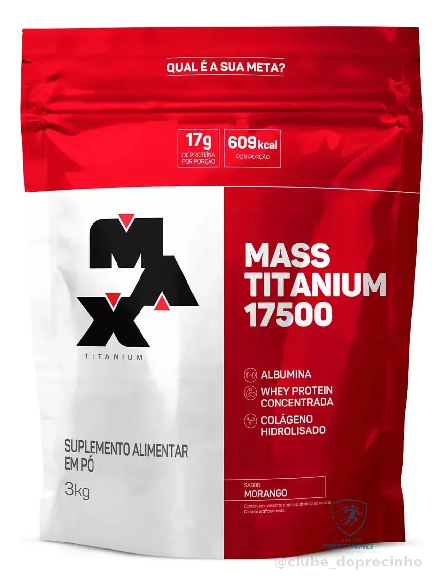Hipercalórico Mass Titanium 17500 Refil 3000g Max Titanium Sabor Morango Mercado Livre