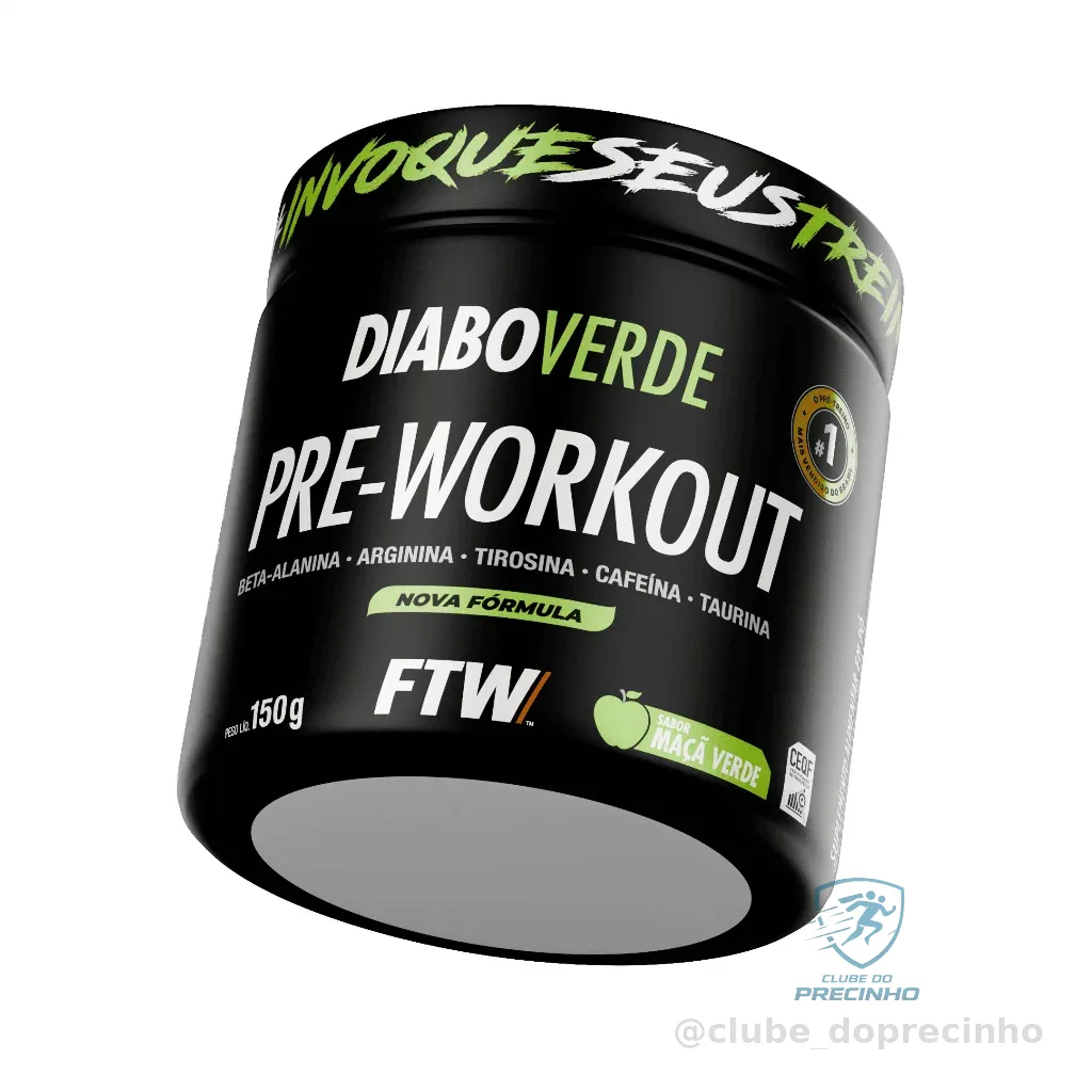 Pré Treino Diabo Verde Pre-Workout 150g - FTW Shopee