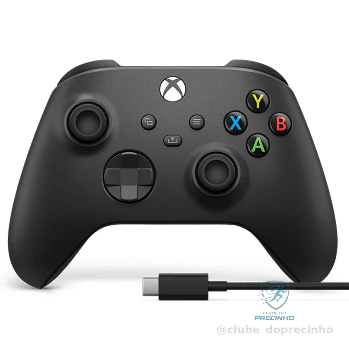 Controle Sem Fio para Xbox com cabo Usb-C - Preto Carbono (Carbon Black) [xbox_series_x,xbox_series_s,windows,xbox_one]