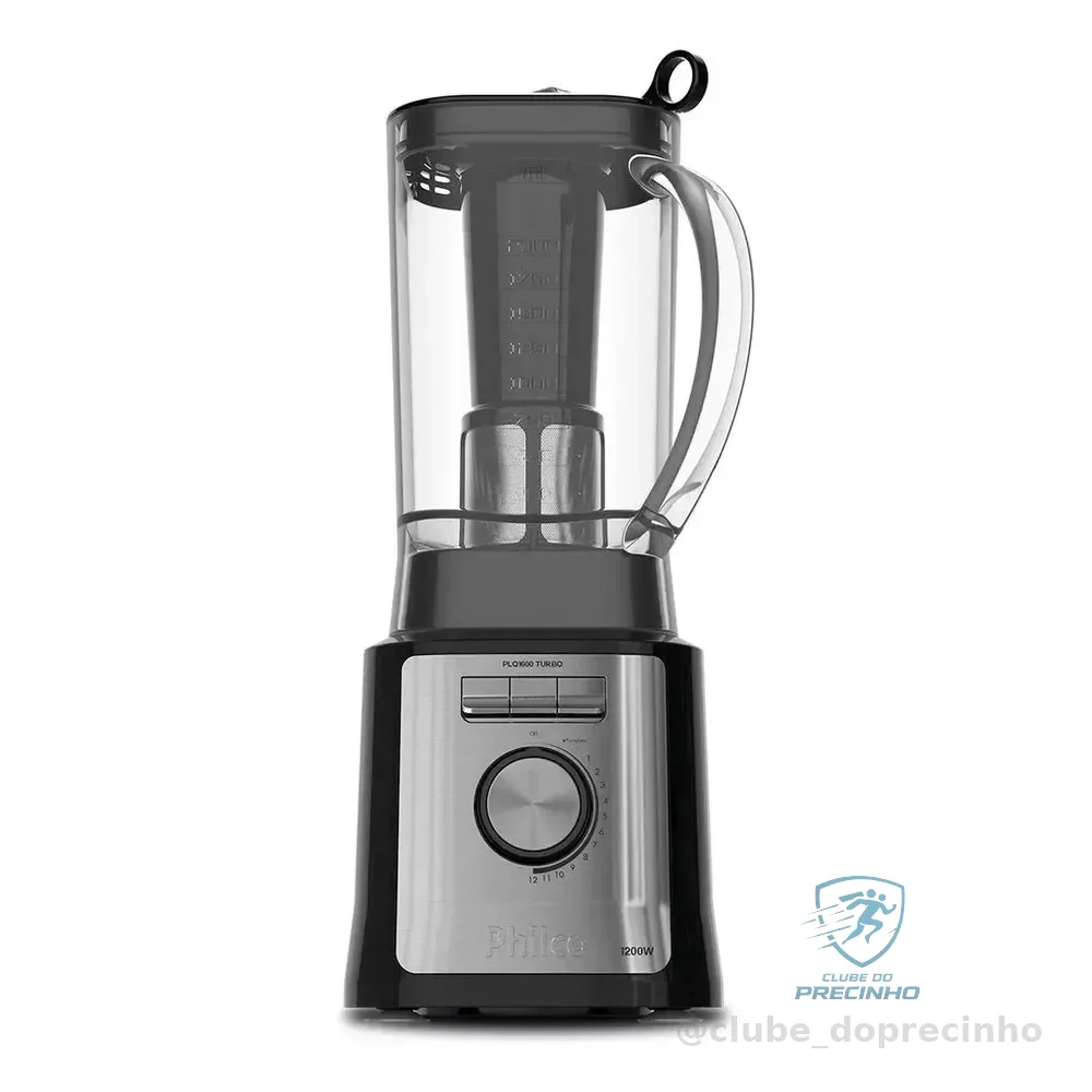 Liquidificador Philco Plq1600p Easy Smart Turbo 3l Philco Preto 127v