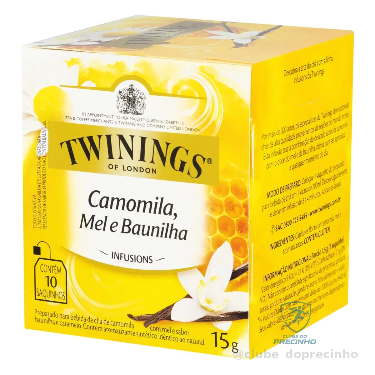 Twinings Chá Misto Camomila, Mel e Baunilha 15G - Caixa com 10 Unid