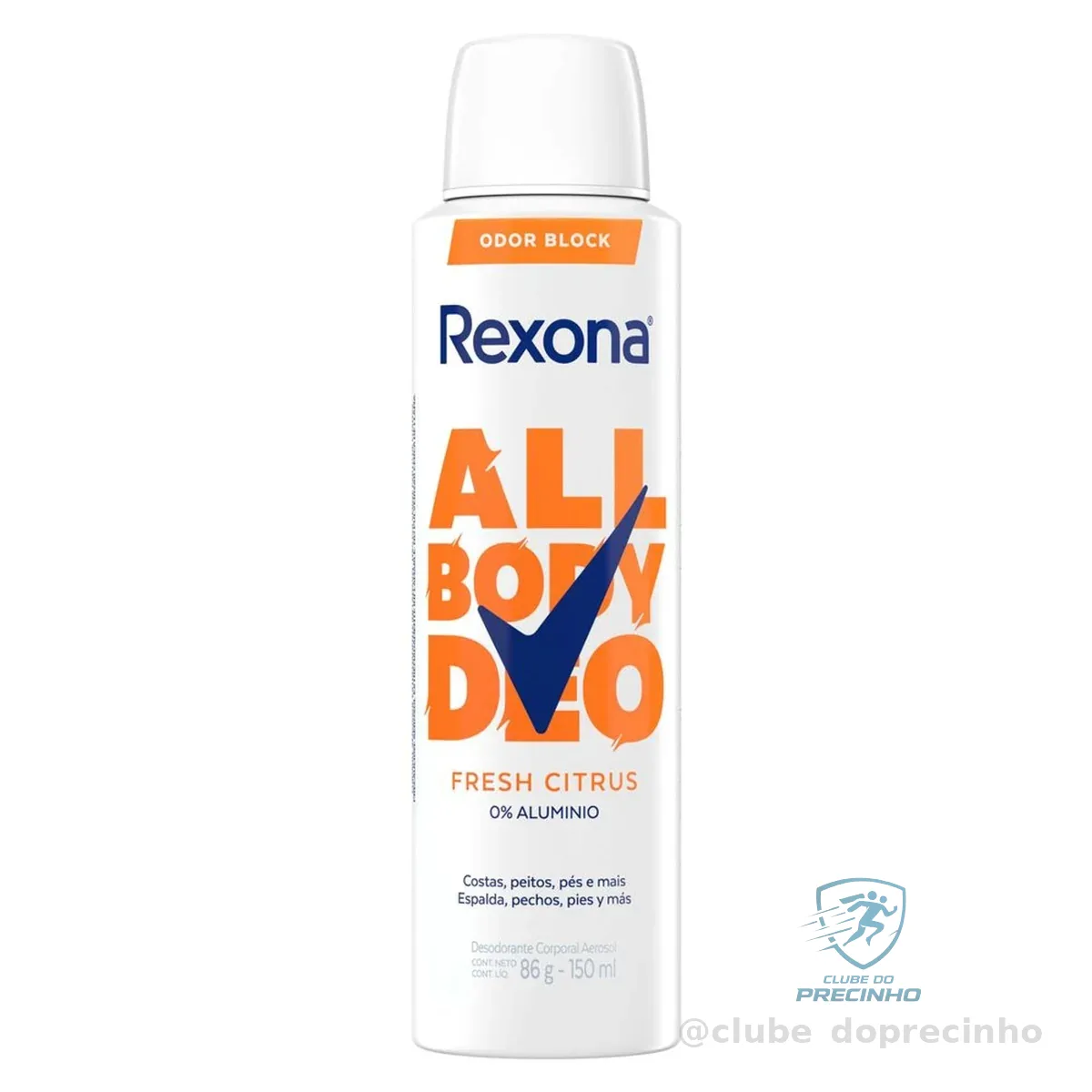 Rexona All Body, Desodorante Corporal Aerossol, Para o Corpo Todo, Fresh Citrus 150ml