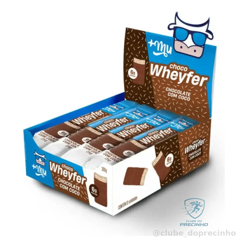 Chocowheyfer Proteico Sabor Chocolate Com Coco Display Com 12 Unidades 25g +mu