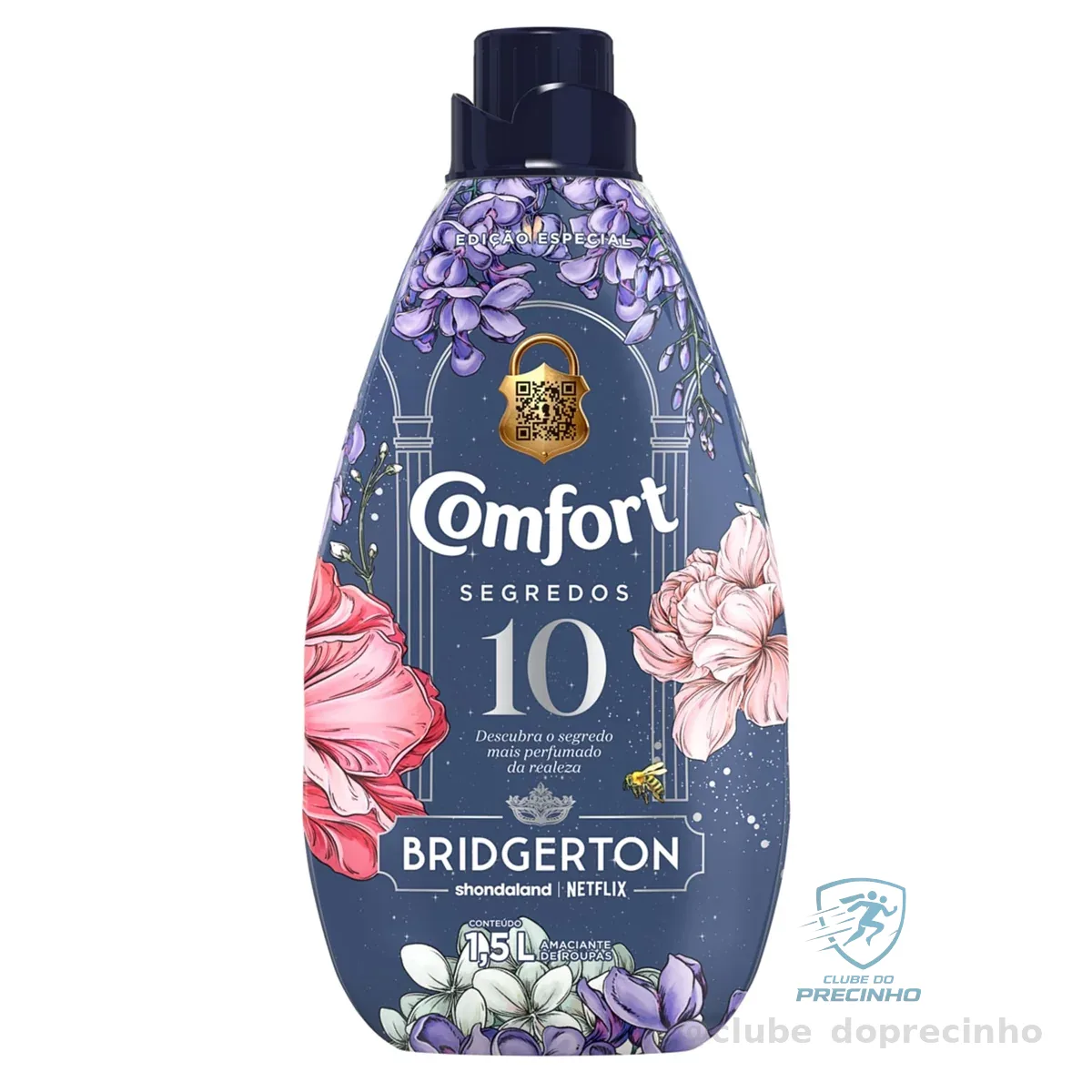 Amaciante de Roupa 10 Bridgerton Comfort Segredos Frasco 1,5l Edição Especial
