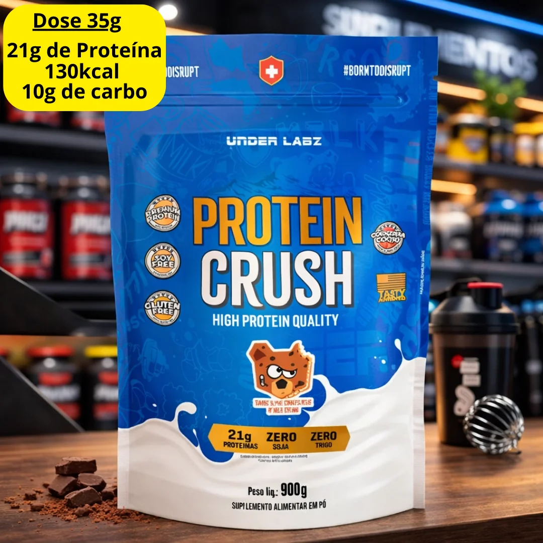 Protein Crush (900g) — Under Labz | 21g Protein per Serving, Incredible Taste (Swiss Chocobear), Low Carb, High Absorption — Hypertrophy Support and Muscle Recovery