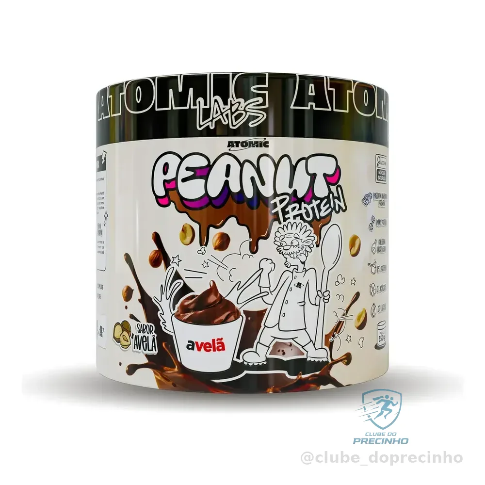 Peanut Protein 350g Avelã Atomic Labs Pasta Amendoim Whey Sem Lactose