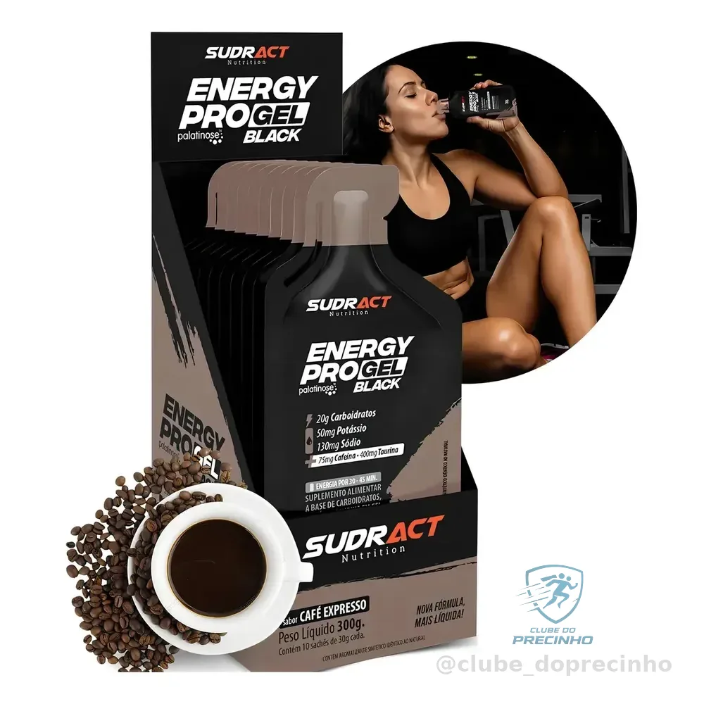 Gel Energético Sudract Energypro 10un Café Expresso Carboidrato Taurina