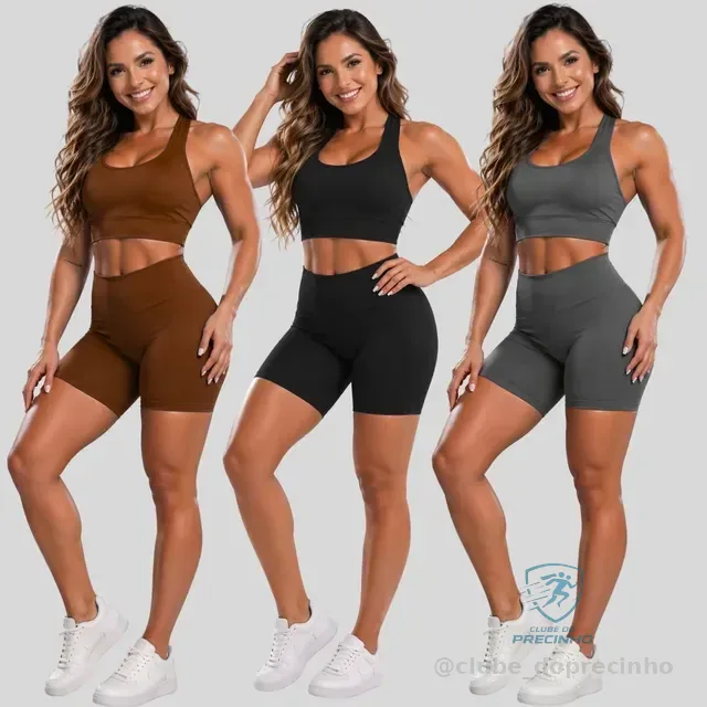 Kit 03 Conjuntos Top + Short