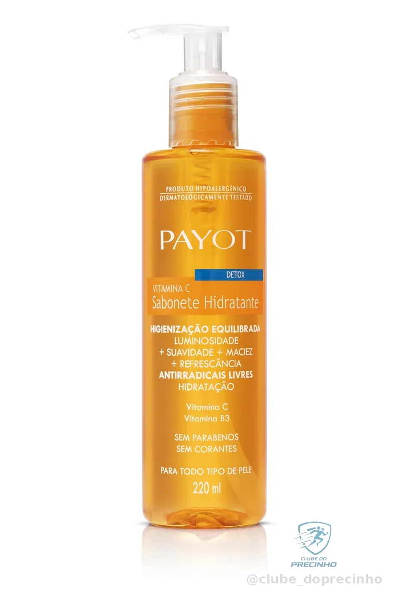 PAYOT Sabonete Liquido Detox, Vitamina C, 220 Ml