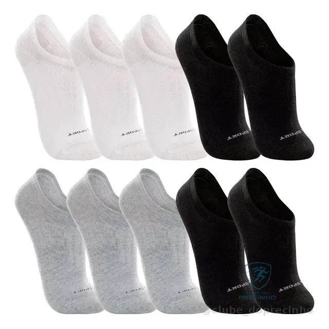Kit 10 Pares Meias Lupo Sapatilha Soquete Invisível Original