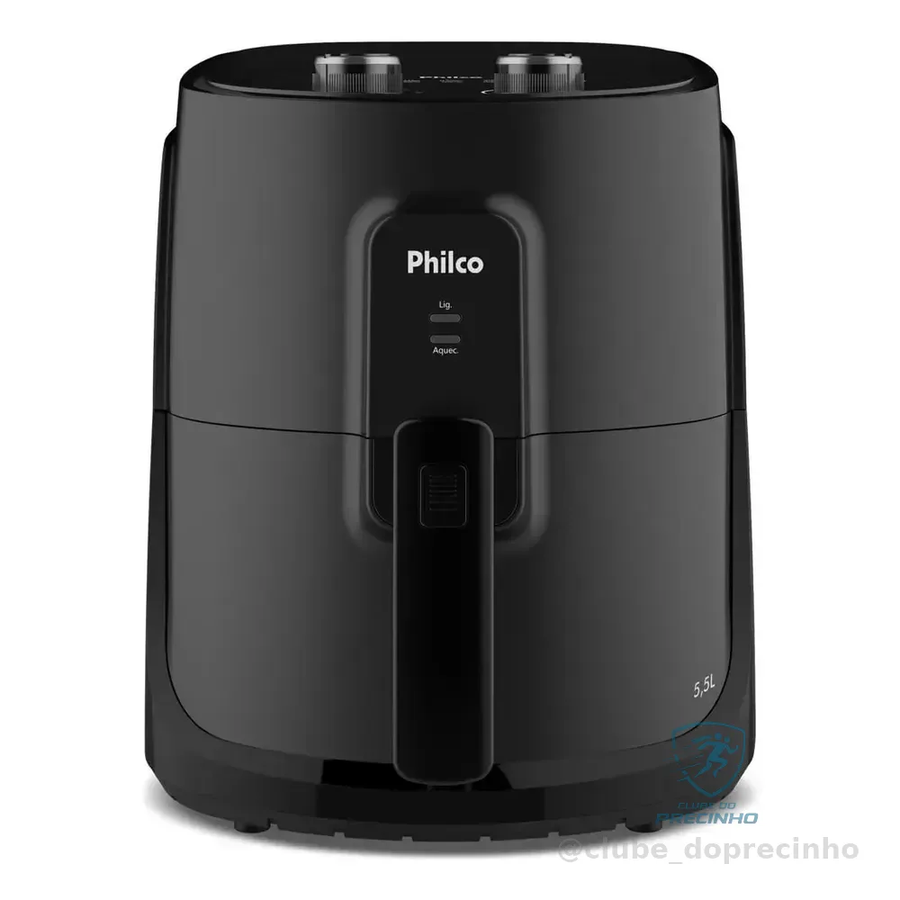 Air Fryer Philco 5,5l Cesto Quadrado 1500w Paf55a Cor Preto 220v