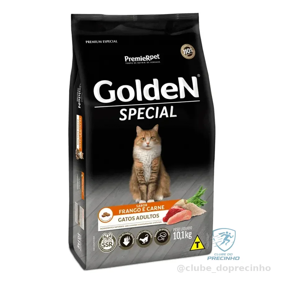 Ração Golden Special Gatos Adultos Frango E Carne 10,1 Kg
