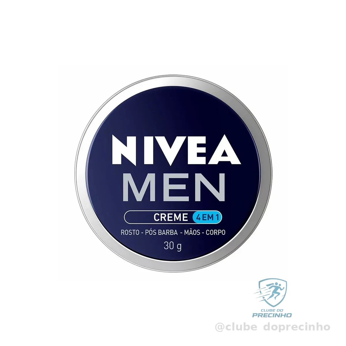NIVEA MEN Creme 4 em 1 30g, Hidratação Intensa, Evita Ressecamento, Corporal, Facial, Mãos, Pós Barba, Pele Normal e Extrasseca