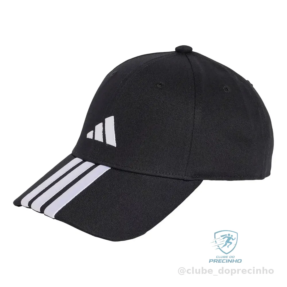 Boné De Beisebol Jg1072 Três Listras Unissex Preto adidas M/l Listrado
