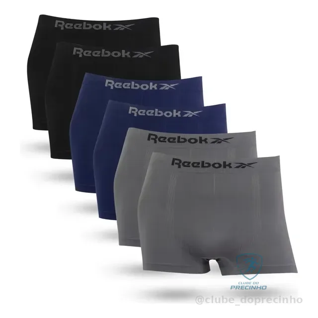 Kit 6 Cuecas Boxer Box Sem Costura Microfibra Adulto