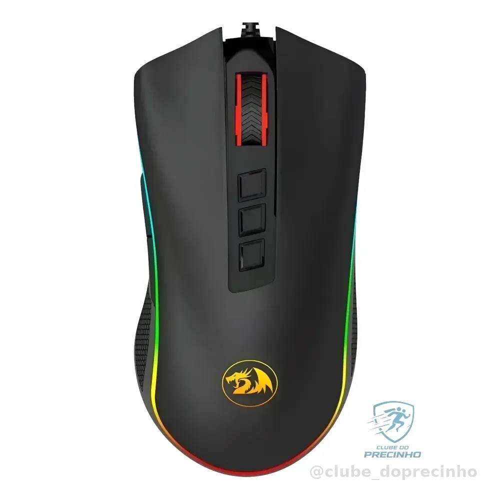 Mouse Gamer Redragon Cobra Rgb Preto Preto