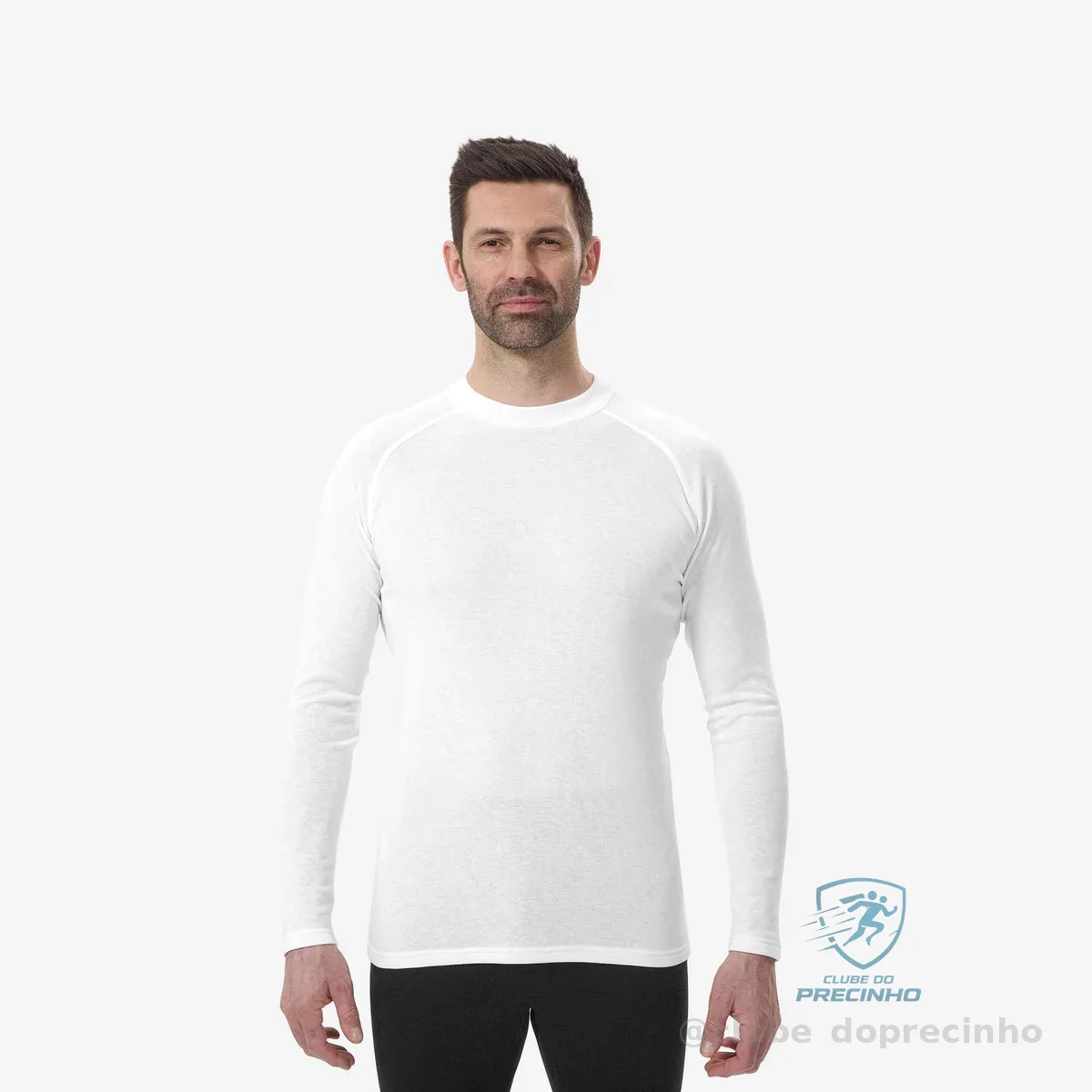 Blusa Segunda Pele Masculina de Esqui Térmica 500 Quechua Branca