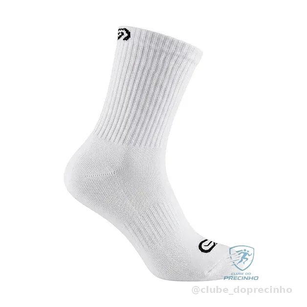 Meia Adulta de Corrida Cano Médio Comfort Mid (1 Par) Kalenji Branca