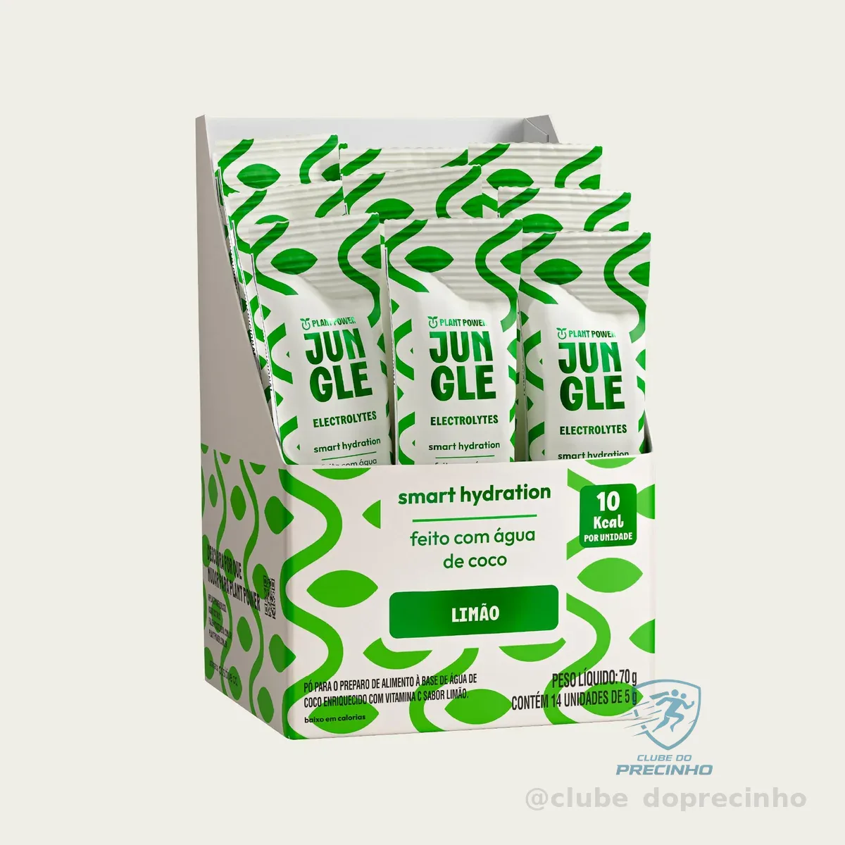 Suplemento em pó Limão Jungle Electrolytes 5g Display 14 Sachês