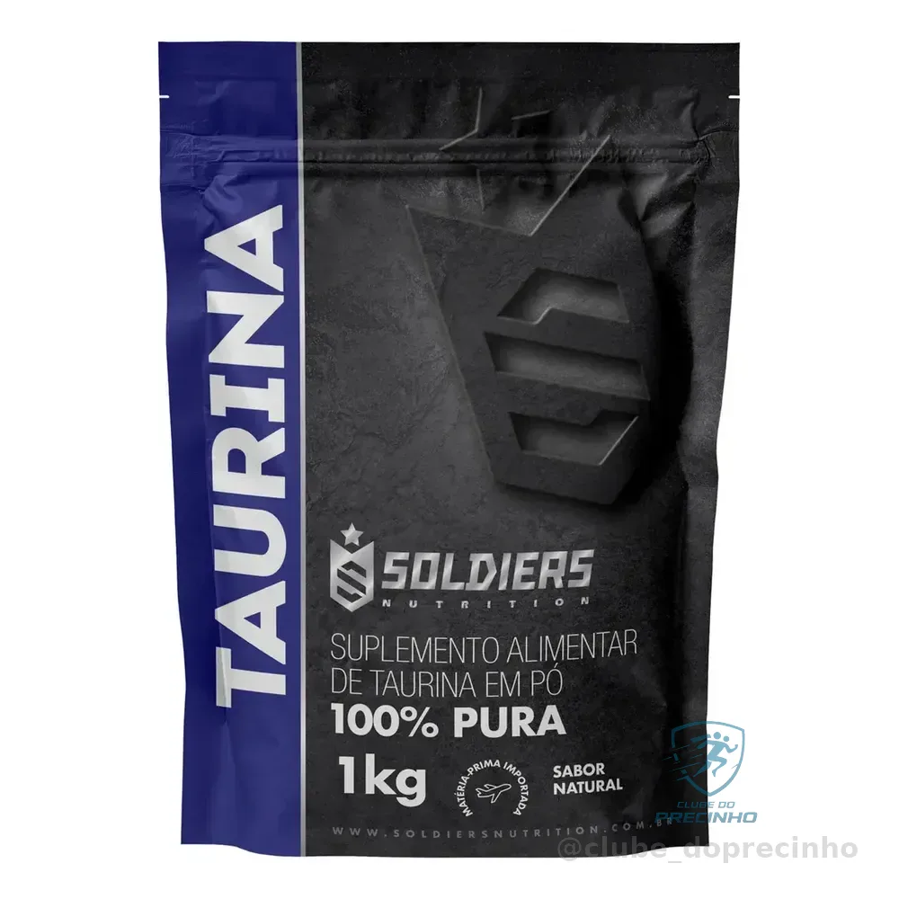 L- Taurina 1kg Suplemento Em Pó 100% Pura Importada - Soldiers Nutrition Sem Sabor