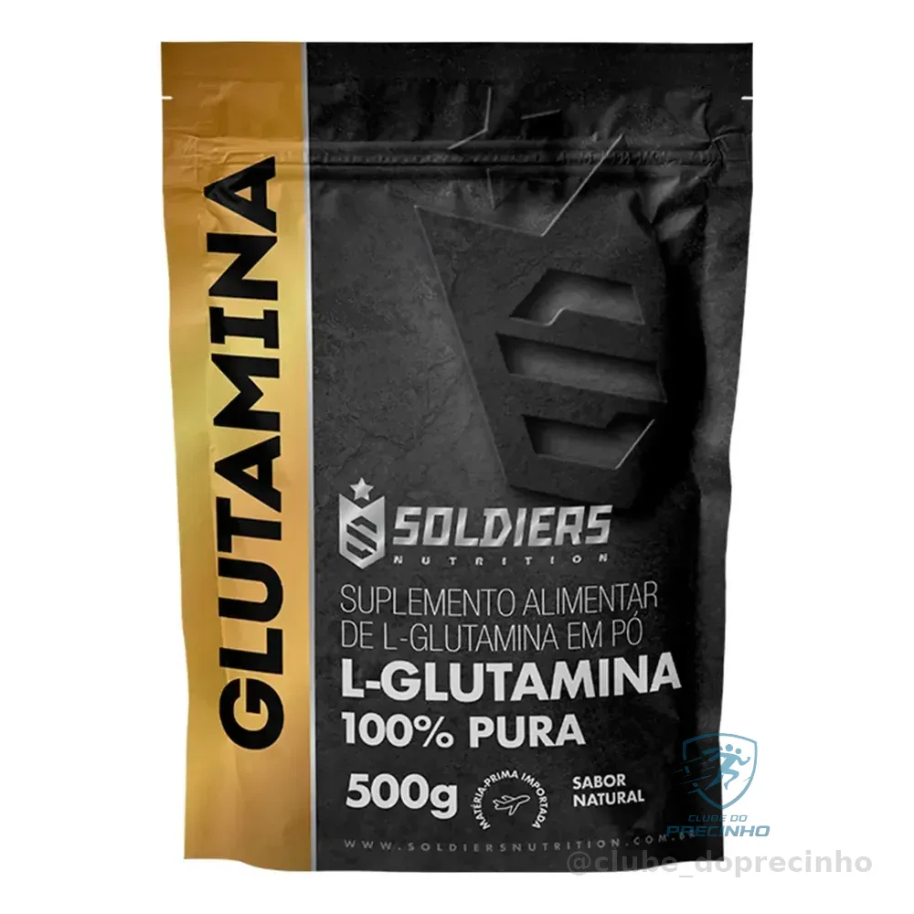 Glutamina 500g Suplemento Em Pó - Soldiers Nutrition Sem Sabor