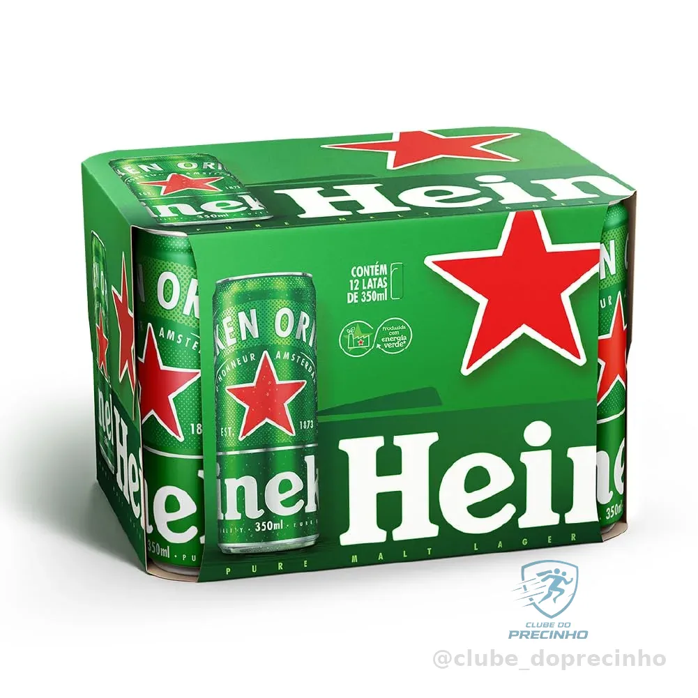 Heineken Cerveja Sleek Lata 350ml Pack 12 Unidades