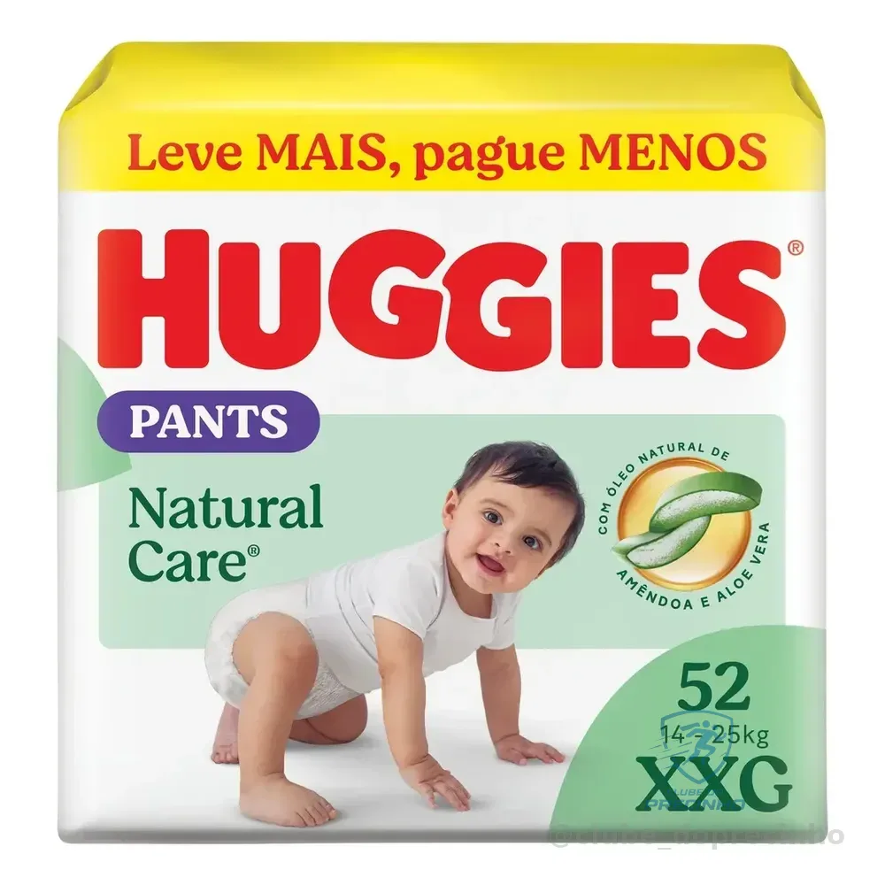 Huggies Fralda Pants Roupinha Premium Natural Care Xxg - 52 Unidades Xgg Sem Gênero