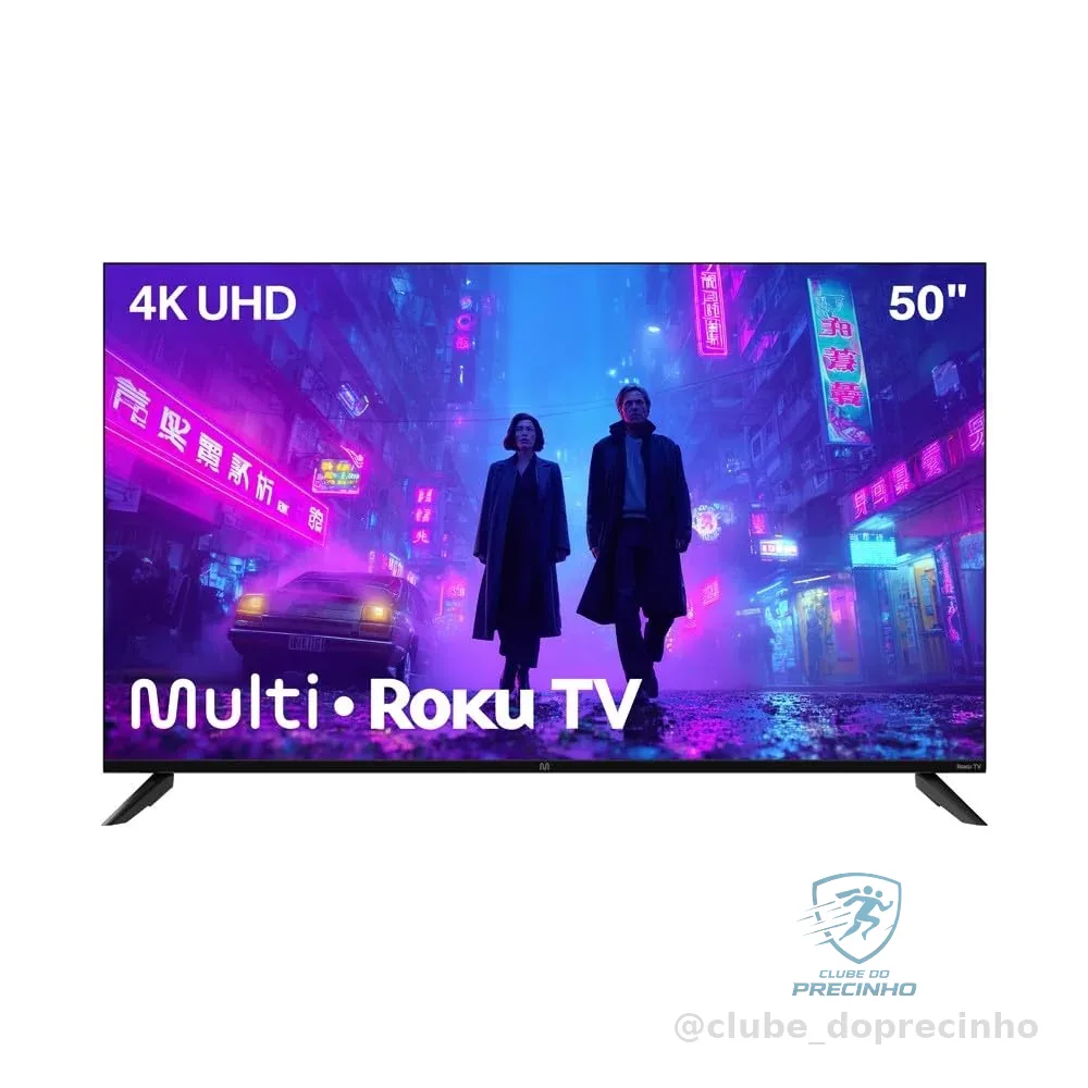 Smart TV 50" Roku Multi 4K Compatível com Alexa e Google Home