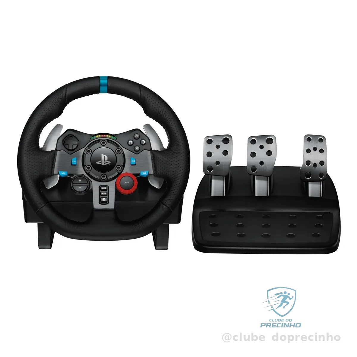 Volante e Pedais Logitech G29 Driving Force com Force Feedback para PS5, PS4, PS3 e PC