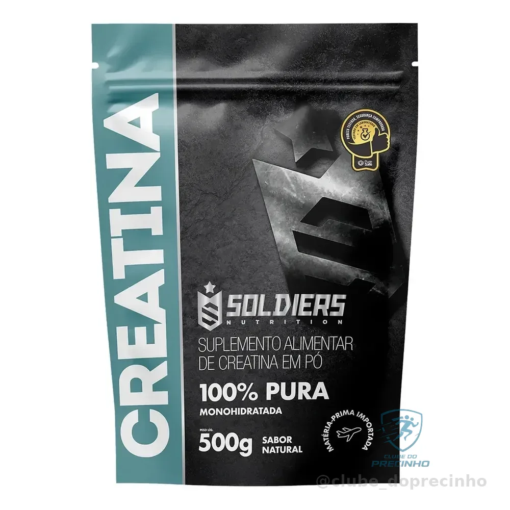 Creatina 500g Suplemento Monohidratada Em Pó 100% Pura - Soldiers Nutrition Sem Sabor