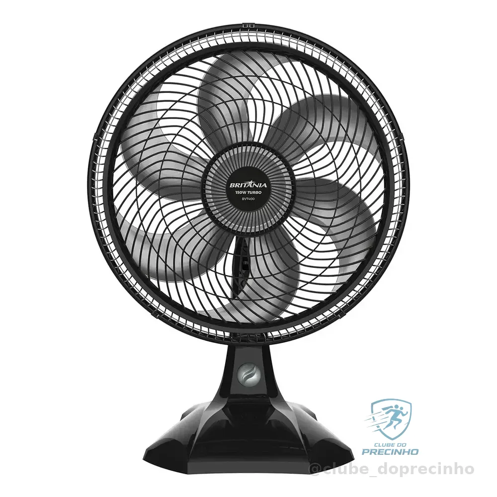 Ventilador Bvt400 2 Em 1 Maxx Force 150w Cor Preto Britânia 40 Cm 60 Preto 127v Cinza Plástico 6
