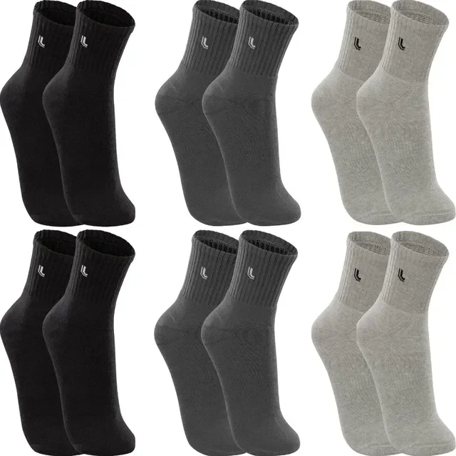 Kit 6 Pares Meias Lupo Cano Médio Esportivas Academia