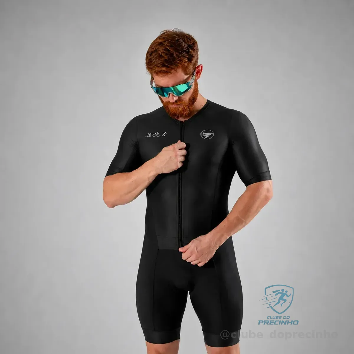 Macaquinho Carbon Unissex Triathlon Corrida Vezzo Uv 50