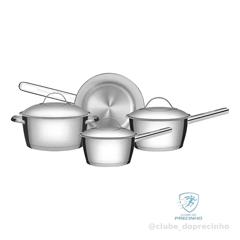 Jogo De Panelas Com 4 Peças Aço Inox Allegra Tramontina