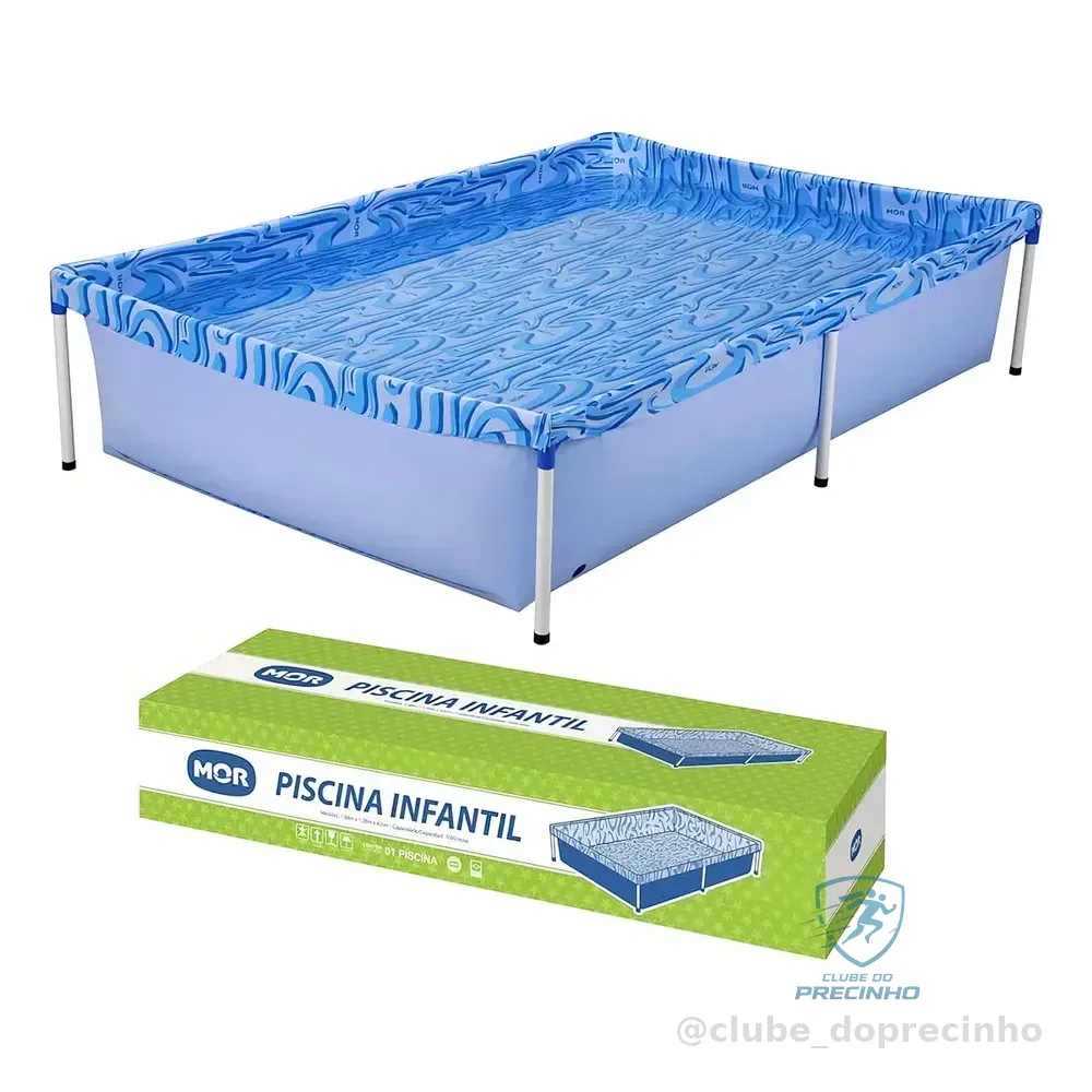 Piscina Retangular Pequena 1000 Litros Portátil - Mor