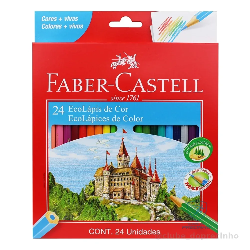Lápis De Cor Faber Castell Ecolapis Max Resistente Envio Imediato Lacrado
