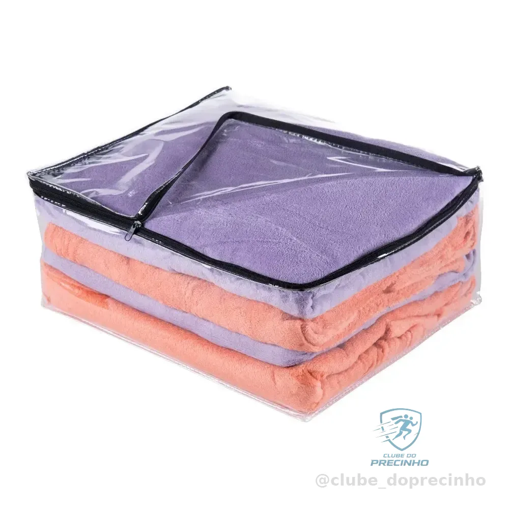10 Saco Organizador Porta Tudo Closet Coberta Transparente