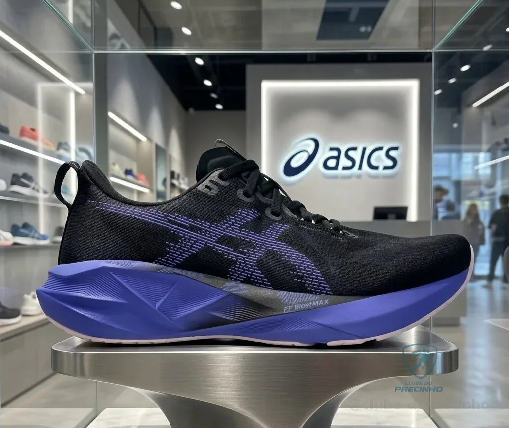 Tênis Asics Novablast 5 Masculino Preto E Azul - 39 ao 43