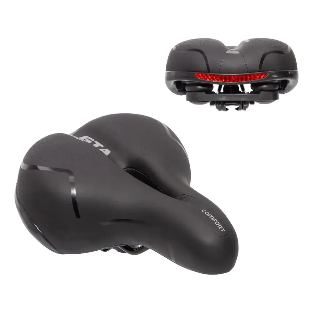 Banco Bicicleta Selim Bicicleta Gta Comfort Gel Tech Refletor Elastomero Preto 10 Cm 20 Cm