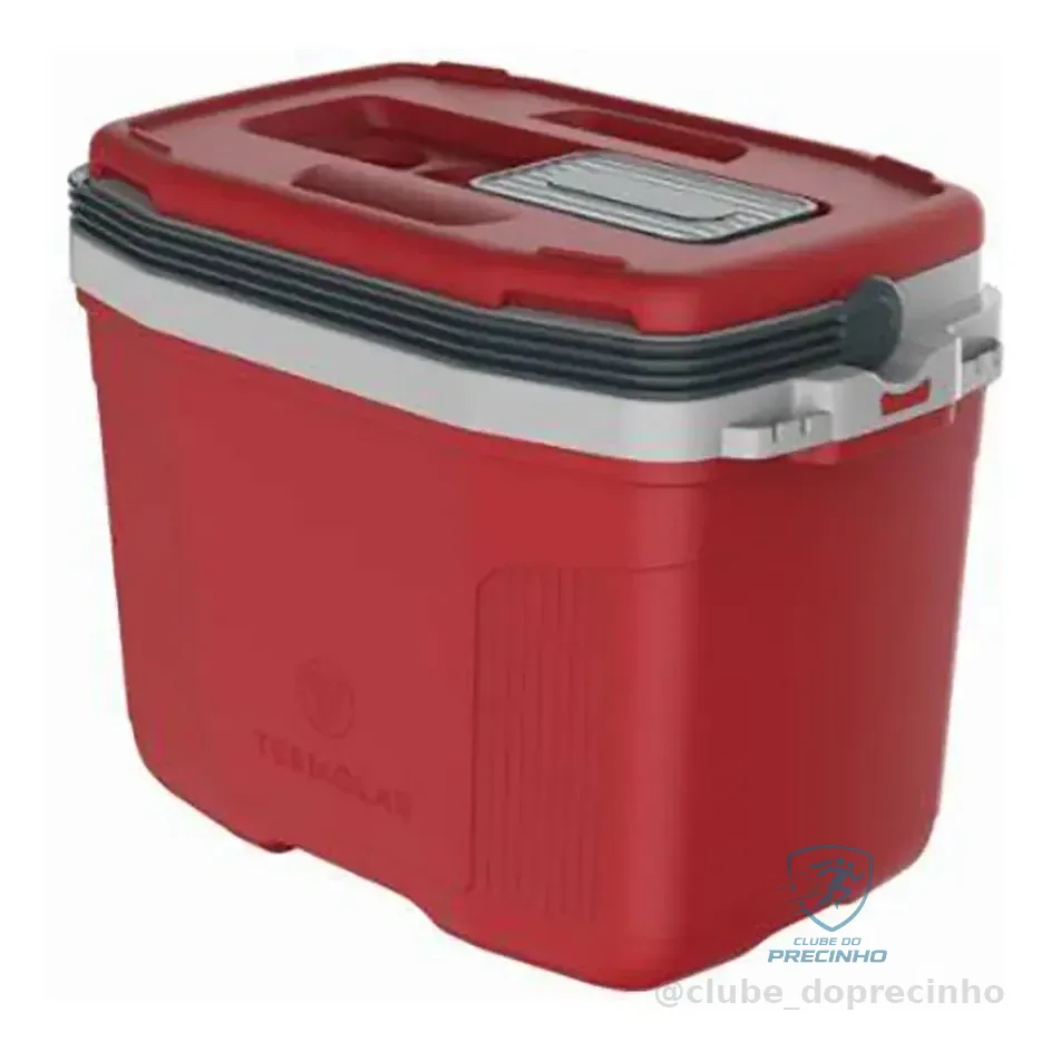 Caixa Térmica Cooler 32 Ltermolar Vermelha Conserva Frio Vermelho