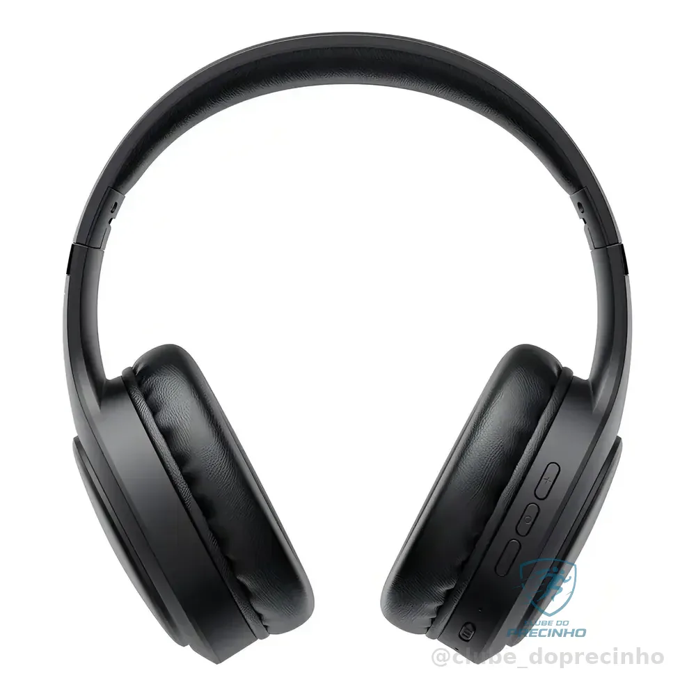 Fone De Ouvido Headphone Dapon H02d Bluetooth 5.1 Over-ear 22h Preto