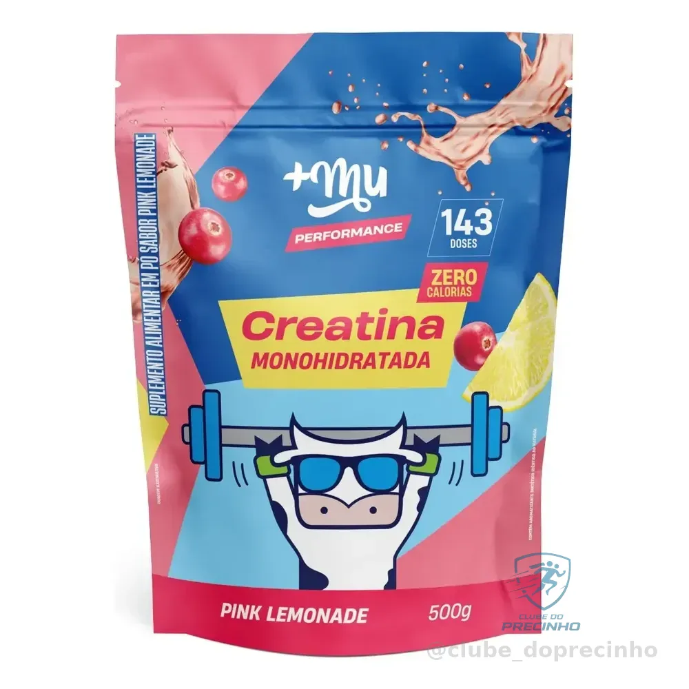 Refil Creatina Monohidratada 100% Pura 500g +mu Pink Lemonade Limonada Rosa
