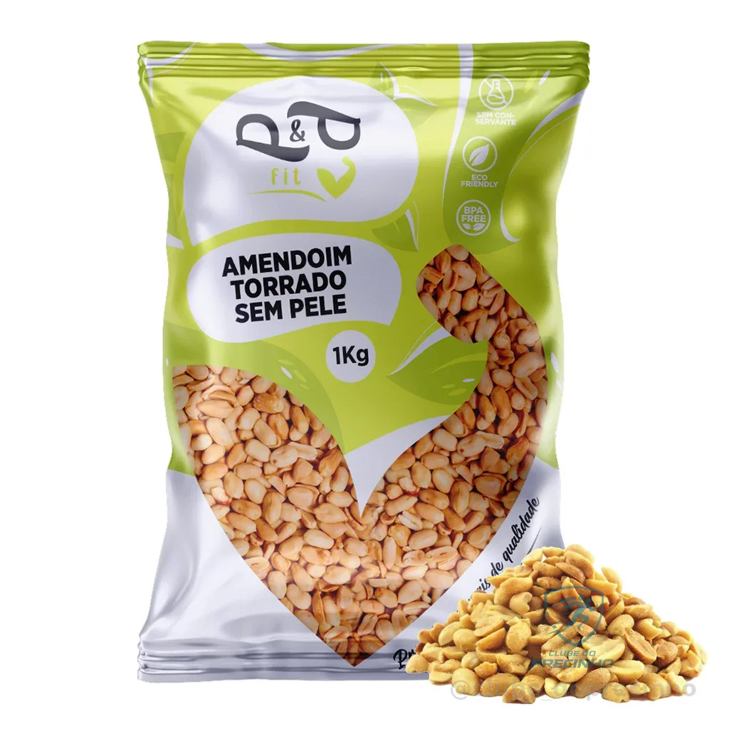 Amendoim Torrado Sem Sal 1Kg - P&P