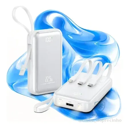 Power Bank 20000mah Com Display Carregador Portátil Turbo