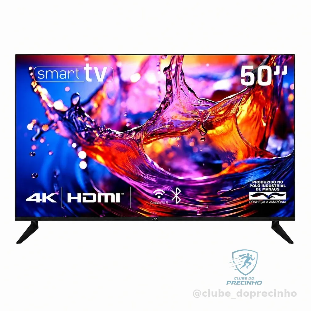 Smart TV HQ 50” 4K Bordas Ultrafinas Sistema Smart Design Slim - HQS50NKHM