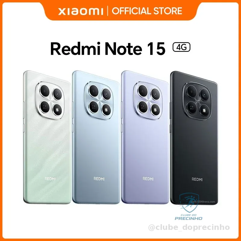 Celular Xiaomi Redmi Note 15 4G, Tela Amoled 6.77", Câmera 108MP, Versão Global Original