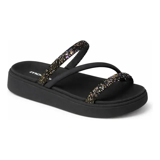 Sandália Feminina Brilho Strass Tendência Moda Original