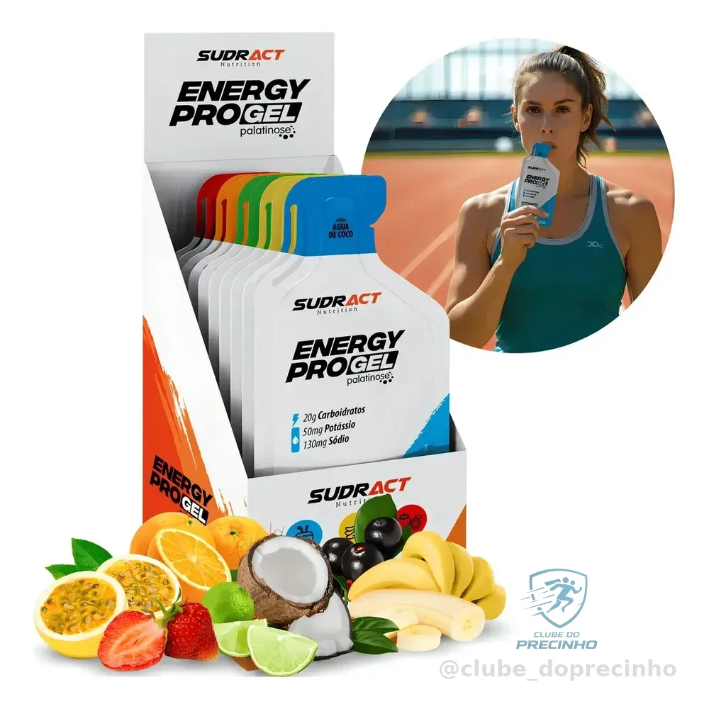 Gel Nutricional Sudract Energy Pro 10 Sachês Carboidratos Mix De Sabores