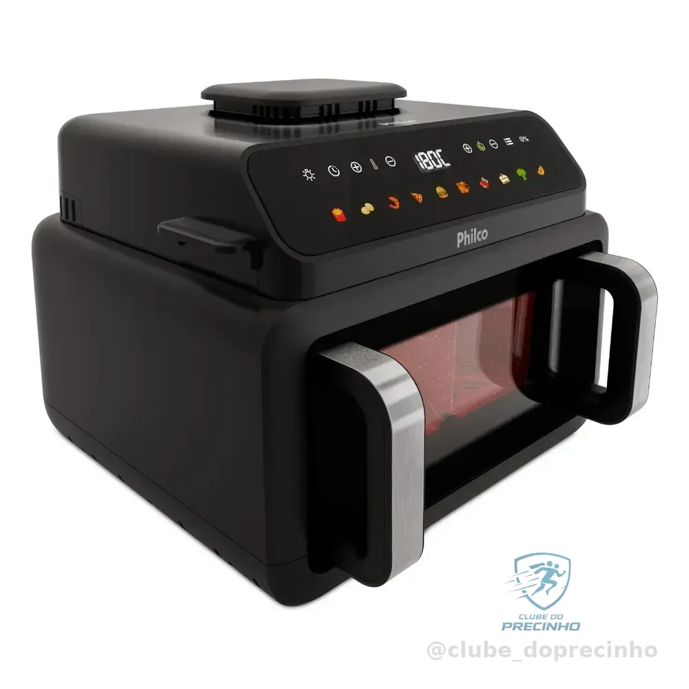 Fritadeira Air Fryer Philco Paf11c Preto Com Acabamento Em Inox 127v
