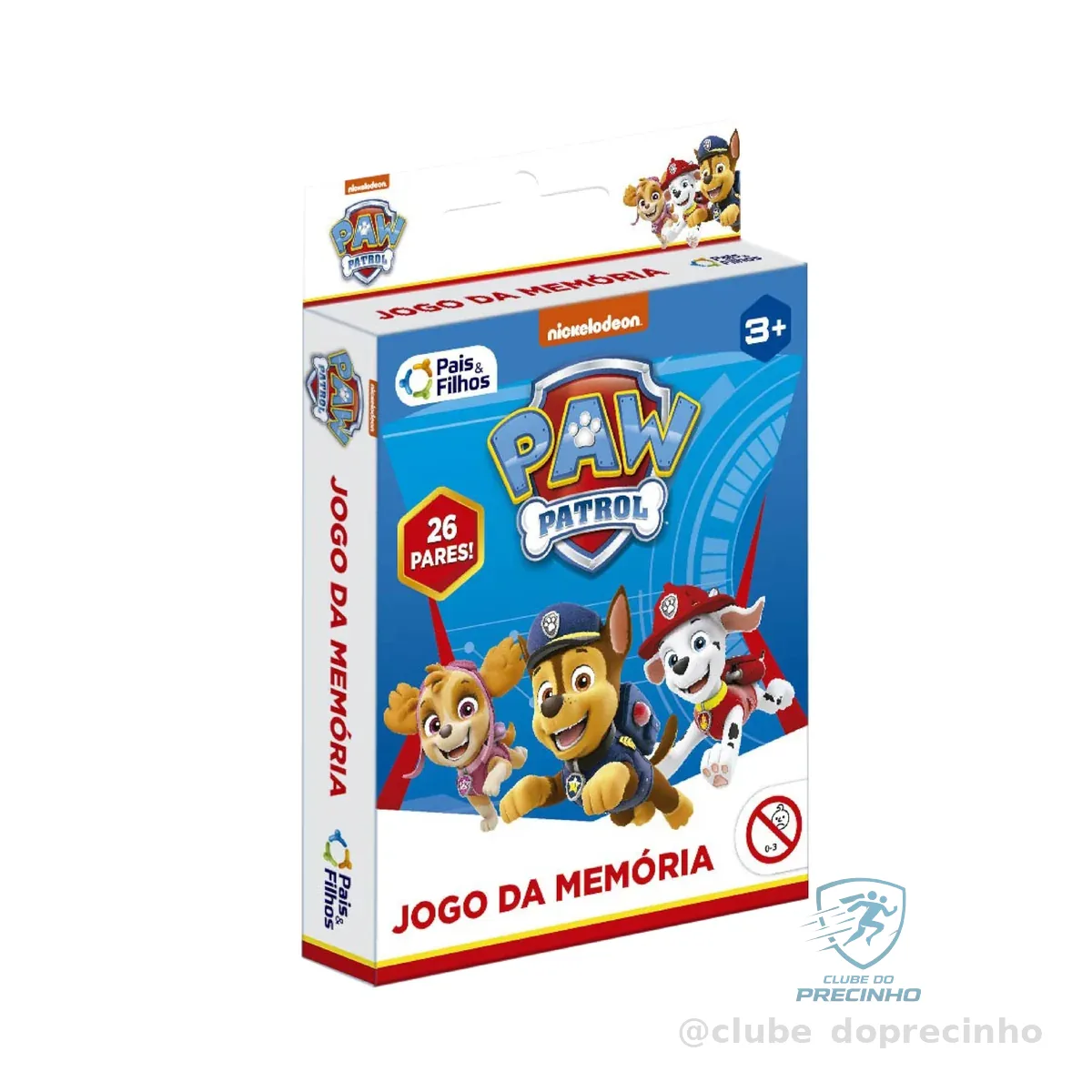 Pais & Filhos | Jogo da Memória Patrulha Canina com 52 Cartas | Brinquedo Educativo +3 Anos | Desenvolve Memória e Concentração